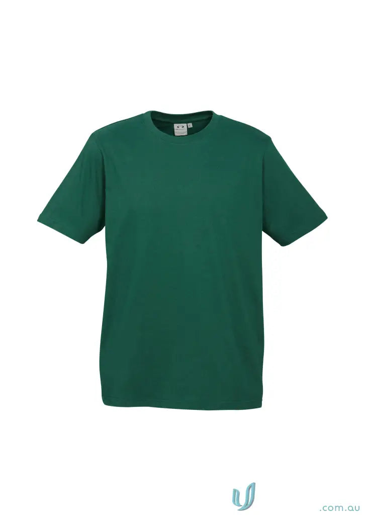 Southport Tee solid dark green ice short sleeve T-shirt with twin needle sleeve for men