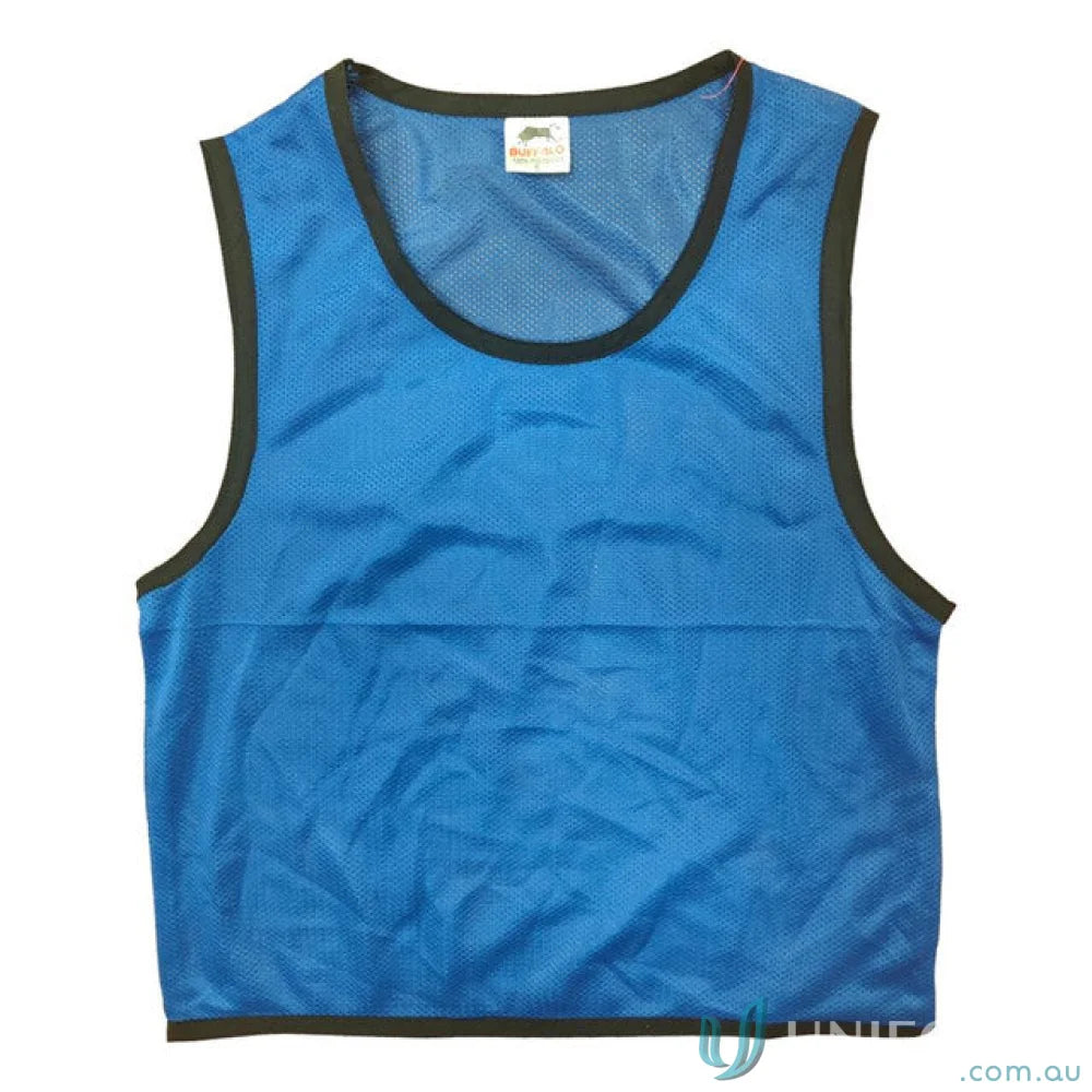 Blue sports mesh training vest for workout and fitness activities