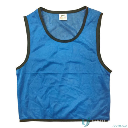 Blue sports mesh training vest for workout and fitness activities