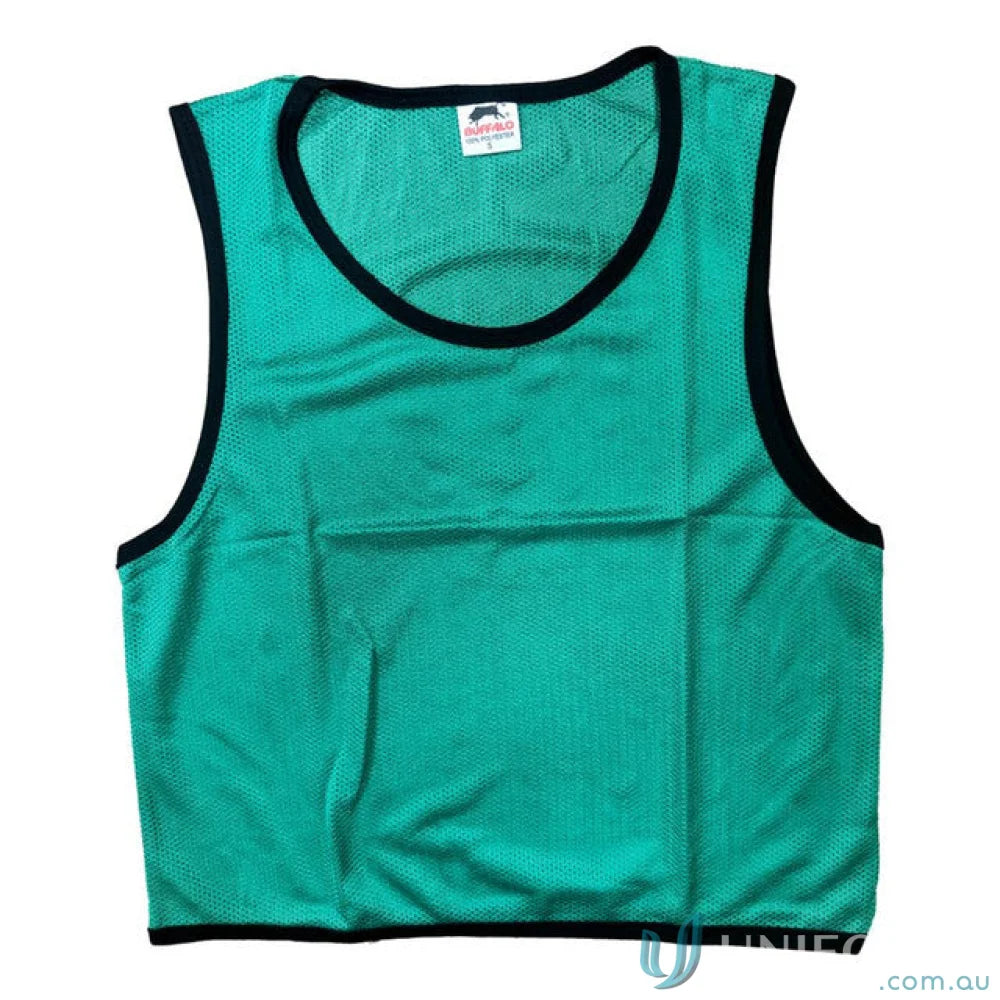 Green sports mesh training vest ideal for workout and fitness training sessions