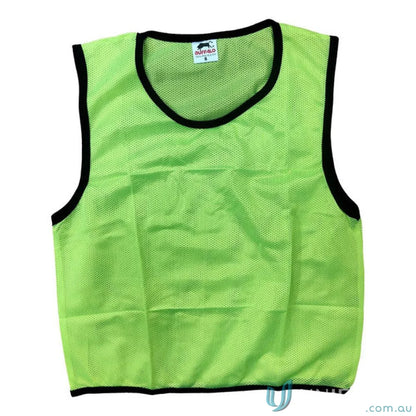 Neon green sports mesh training vest for active workouts and gym sessions