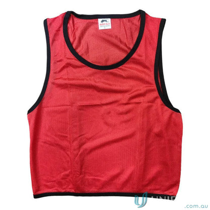 Red sports mesh training vest perfect for workout sessions and active sports gear