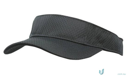 Black mesh visor on Sports Mesh Visor, perfect for high or wide athletic uniforms