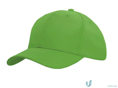 Green sports Ripstop cap with wide fit and high stock range for days imprint branding