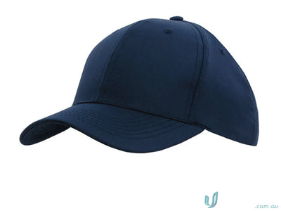 Navy blue Sports Ripstop Cap with wide fit, high stock range and days imprint