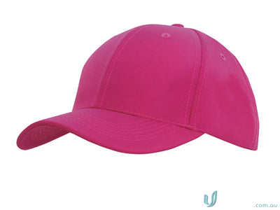 Pink baseball cap from the Sports Ripstop Cap high stock range with wide fit and durable imprint