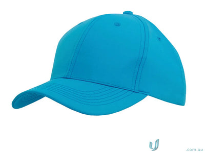 Turquoise baseball cap from Sports Ripstop Cap with high stock range for sunny days