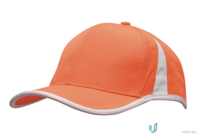 Orange baseball cap with white trim from Sports Ripstop workwear and uniforms collection