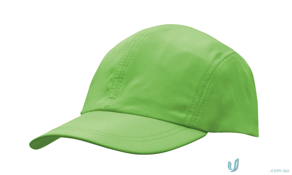 Plain lime green baseball cap from Sports Ripstop with Towelling Sweatband, great for uniforms and workwear