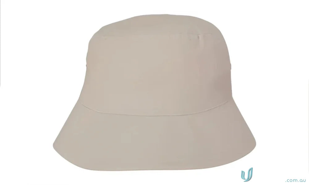 Beige sports twill bucket hat for stylish sunny days and casual looks