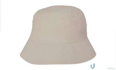Beige sports twill bucket hat for stylish sunny days and casual looks