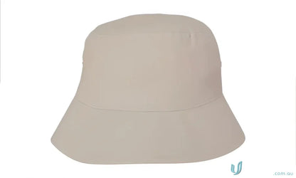 Beige sports twill bucket hat for stylish sunny days and casual looks