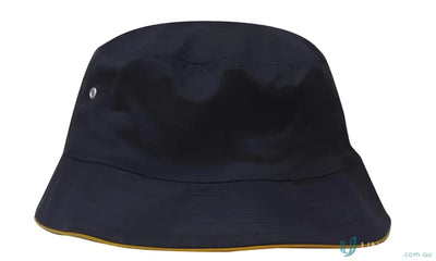 Dark blue sports twill bucket hat perfect for casual outings and style