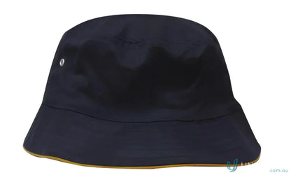 Dark blue sports twill bucket hat perfect for casual outings and style