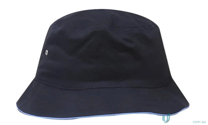 Dark blue sports twill bucket hat perfect for casual styles and outdoor fun