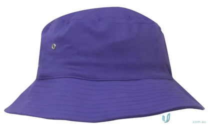 Purple sports twill bucket hat perfect for casual wear and outdoor vibes