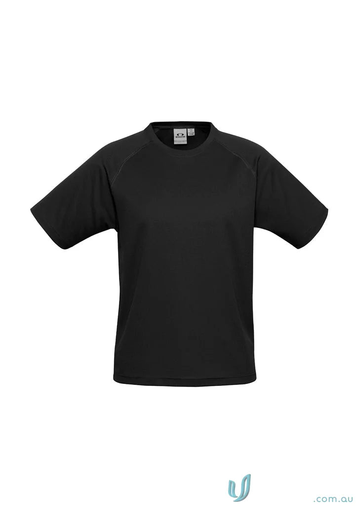 Black short-sleeved sprint bizcool tee from Biz Collection Sprint, comfy and stylish