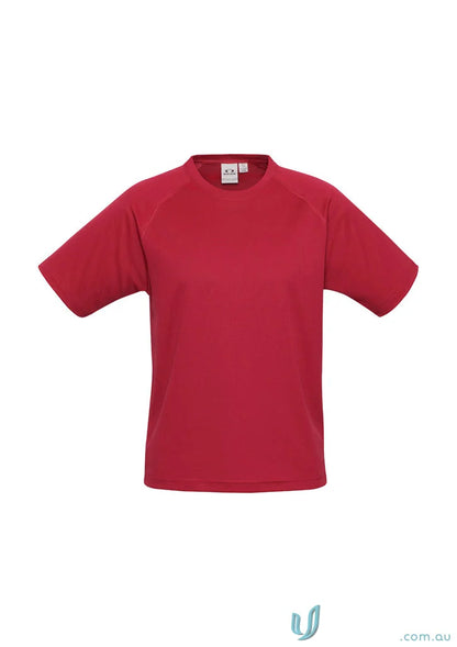 Red short-sleeved Sprint BizCool Tee from Biz Collection Sprint, comfy fit for all