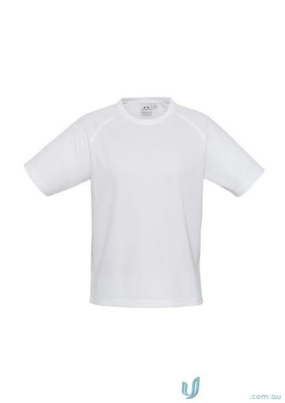 White short-sleeved Sprint BizCool Tee from Biz Collection Sprint for comfy casual wear