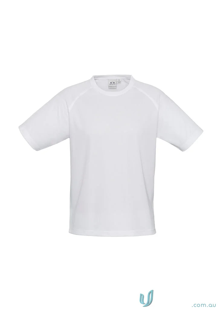 White short-sleeved Sprint BizCool Tee from Biz Collection Sprint for comfy casual wear