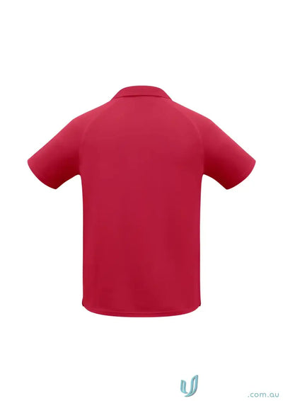Red short-sleeved polo shirt from Sprint collection p300ms mens Biz Cool line