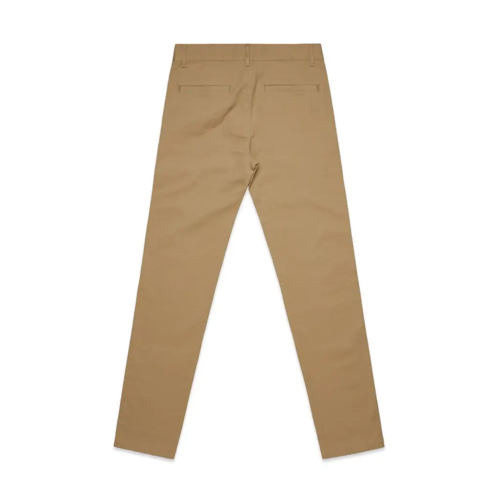 Khaki slim-fit Standard Slim Pants with YKK zip fly and jet pockets