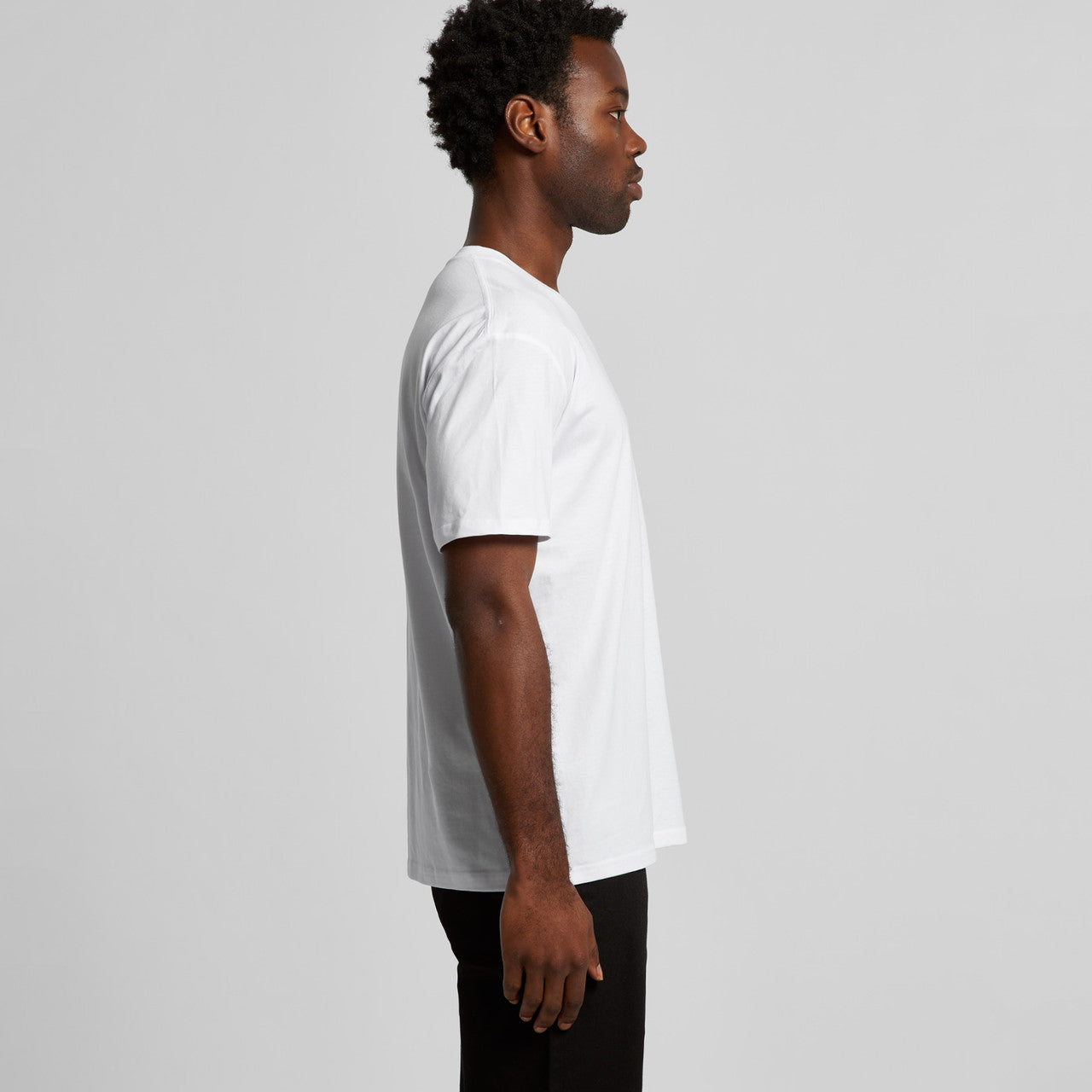 White Staple Minus Tee: cotton crew neck short sleeve t-shirt