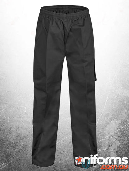 Black STEWARDS Chef Drawstring Cargo Pant perfect for uniforms and workwear gear