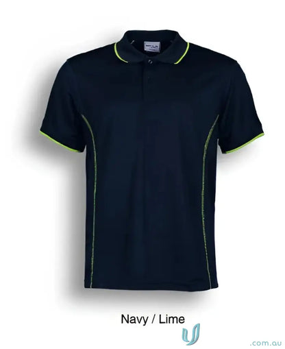 Navy and lime Stitch Polo shirt perfect for casual uniforms and style