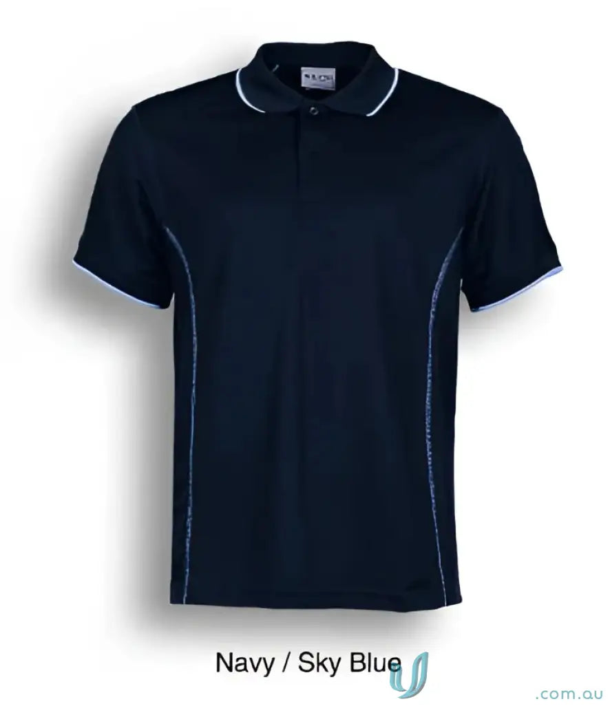 Stitch Polo navy and sky blue polo shirt perfect for uniforms and casual wear
