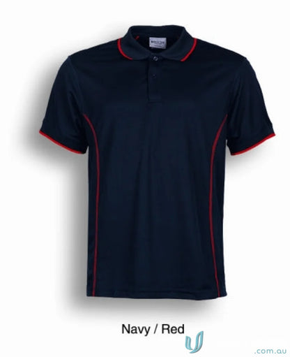 Stitch Polo shirt in navy and red, perfect for casual uniforms and polo fashion