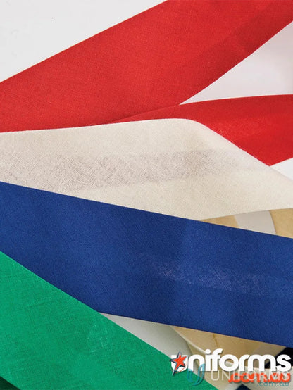 Colorful fabric ribbons perfect as a hat band for stylish uniforms and workwear