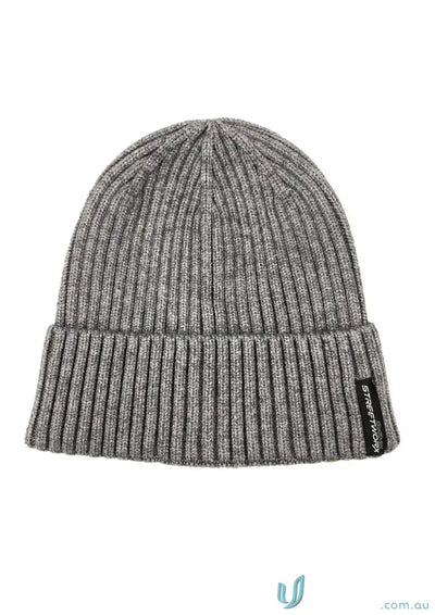 Streetworx Beanie zmbean in gray ribbed knit perfect for cold weather uniform as temperature drops
