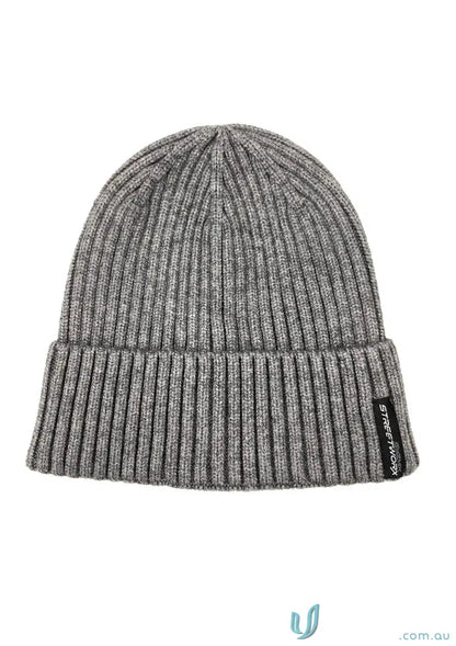 Streetworx Beanie zmbean in gray ribbed knit perfect for cold weather uniform as temperature drops