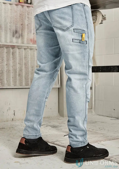 Light wash denim jeans from Streetworx Stretch Jean for men’s demand performance style