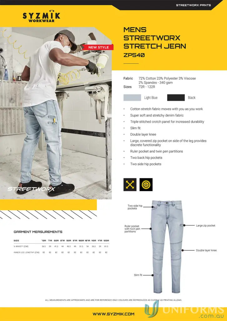 Men’s Streetworx Stretch Jean showcasing demand performance and comfort for work