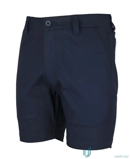 Navy blue stretch canvas shorts perfect for casual wear or workwear uniforms
