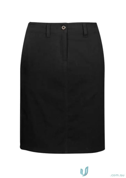 Black pencil skirt from Stretch Chino Skirt, perfect for workwear and uniforms