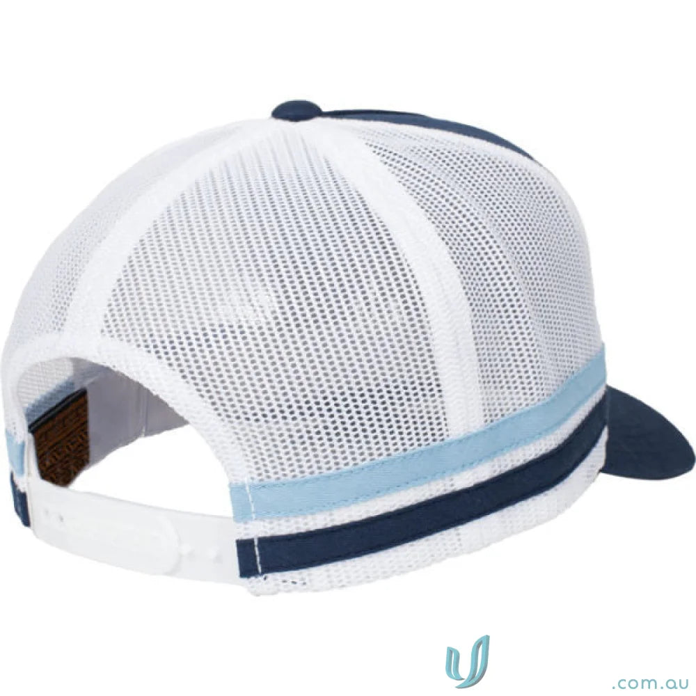 Black Mesh-backed Baseball Cap from 6507 Stripe Trucker Cap, perfect for workwear or uniforms