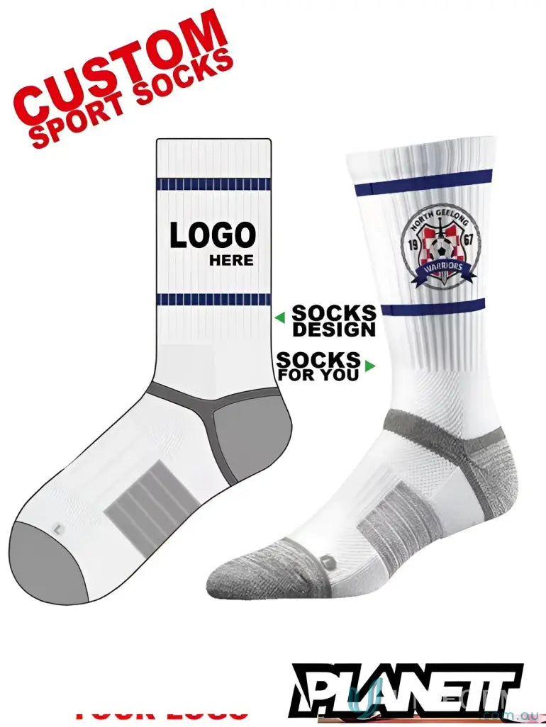 Customizable sports socks from Sublimated Sports Socks perfect for your game style