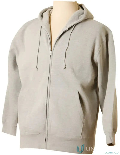 Kids Double Bay Zip Hoodie with gray color, perfect for showing your winning spirit