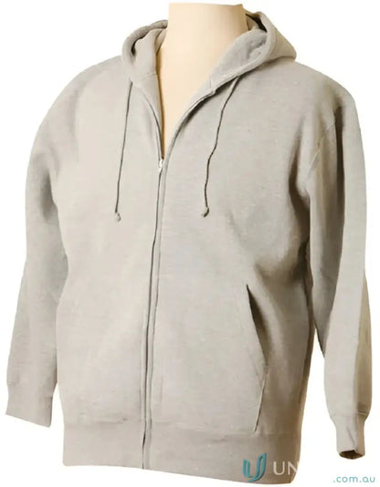 Kids Double Bay Zip Hoodie with gray color, perfect for showing your winning spirit