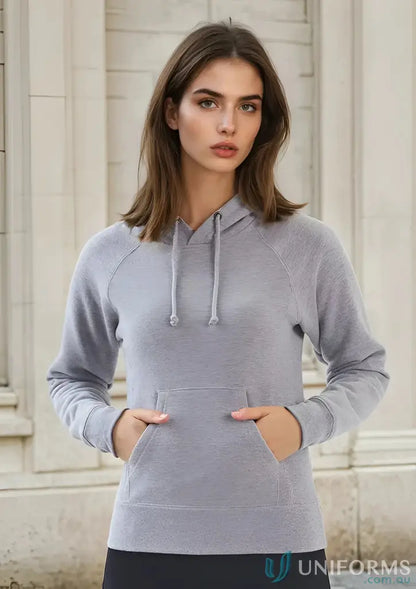 Gray hooded fleece hoodie from SubZero Ladies Hoodie, perfect for fl08 warm hug style