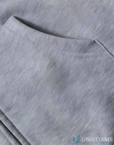 Gray fabric pocket on SubZero Zip Hoodie with double bay design, FL03 Double Bay style