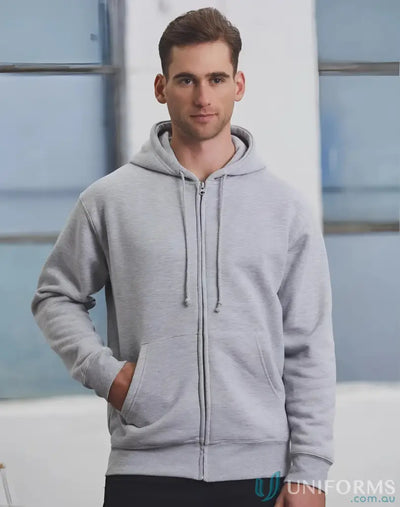 Gray zip-up hooded sweatshirt from SubZero Zip Hoodie, perfect for double bay style