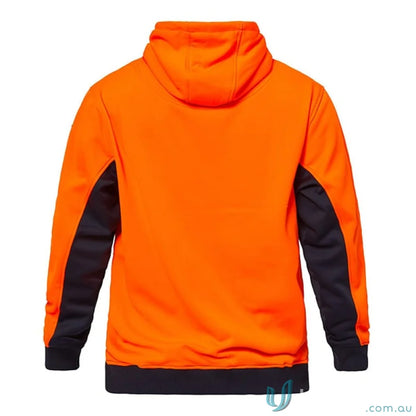 Orange and black Summit HiVis fleece hoodie WT8010, perfect hivis fleece hoodie style
