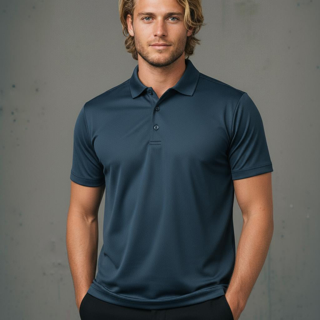Sustainable Jacquard Knit Polo - Polo