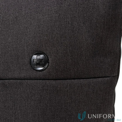Dark gray textured fabric with Swissdigital Arosa Tote Bag logo, perfect for workwear