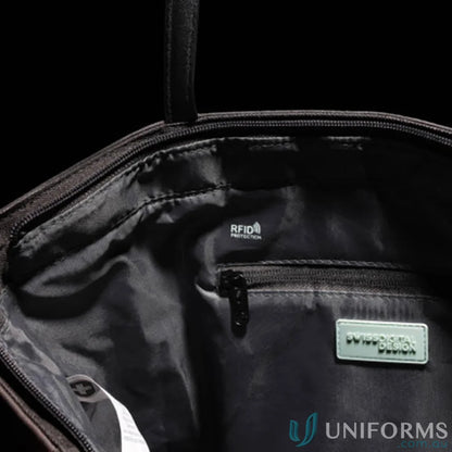 Open black Swissdigital Arosa Tote Bag perfect for work uniforms or workwear essentials