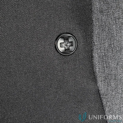 Gray padded fabric with button detail for Swissdigital Cosmo 3.0 Backpack workwear style